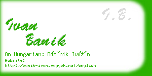 ivan banik business card